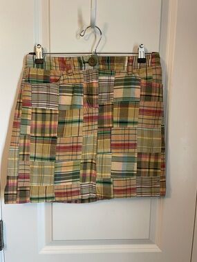 Ann Taylor LOFT Petites 2P Patchwork Plaid Mini Skirt